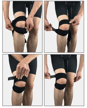 1 Pc Stiskanje Podloge Za Koleno Knee Support Naramnicami Športne Vadbe Zaščitno Opremo Stabilizator Elastična Dihanje