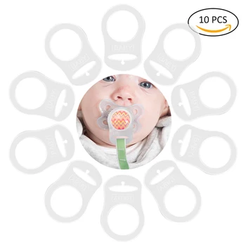 10 Kos Baby Lutke Cucla Verige Obroč Imetnik Mehki Silikonski Posnetek Adapter Gumb Slog Sponke, Stojala za novorojenčka otroška oprema