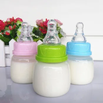 100% Čisto Nov Malčke Baby Hranjenje 0-18 Mesecev Napajalni 60ML PP zdravstvene Nege Sok, Mleko Mini Trdoto Steklenico Baby Steklenice In Bradavičke