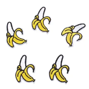 10pcs/veliko Vezene Banana Obliž Železa Na Šivanje Na Sadja Nalepke za Otroke Oblačila Popravila DIY Jeans torbe Tkanine Appliques DEKOR