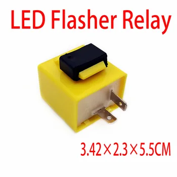 12V 2 Pin LED Flasher Rele Nastavljiva Frekvenca Vključite Signal Blinker Kazalnik Motorna kolesa Univerzalno Za Motocikel Dodatki