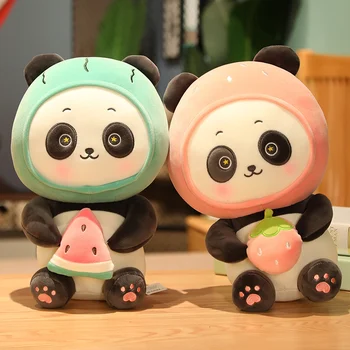 1pc 23-60cm Lep Panda Holding Sadje Plišastih Igrač Kawaii Panda Lutke Mehko Polnjene Živali Blazino Risanka Darilo za Rojstni dan za Otroka