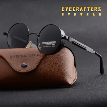 2020 Okrogle Kovinske Polarizirana Sončna Očala Gothic Steampunk Sončna Očala Mens Ženska Moda Retro Vintage Ščit Očala Odtenki 0