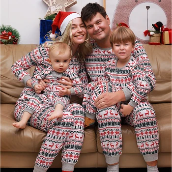 2022 Družino Božični Ujemanje Pižamo Nastavite Božič Odrasle, Otroci, Mati In Hči, Oče, Sin Sleepwear Baby Družino Videz Obleke