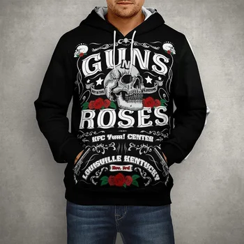 2022 Novo Guns N Roses Band 3D Tiskanja Pomlad Hoodies Hladen Moški, Ženske, Otroci in Modnih Priložnostne Dolg Rokav Ulične Hip Hop Vrhovi