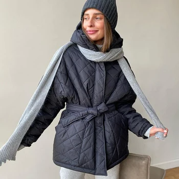 2022 novo modno jesen in zimo dame hooded bombažno jakno toplo dolgimi rokavi ženske trendy bombaž jakna 0