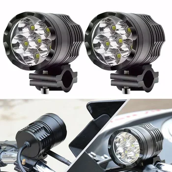 2Pcs 60 W 12V motorno kolo LED Pomožne Luči Vožnje Spot Glavo Žarnice Luči za Meglo za Motorna Dodatki Bela, 6000K