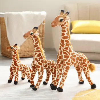 35-60 cm Resničnem Življenju Žirafa Plišastih Igrač Visoke Kakovosti, Polnjene Živali, Lutke Mehko Otroci Baby Rojstni dan Božično Darilo Soba Dekor