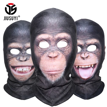 3D Živali Orangutan Šimpanz Divji Smešno Balaclava Beanies Toplotna Volne Runo Zimske Toplejše Poln Obraz Masko Kritje Skp