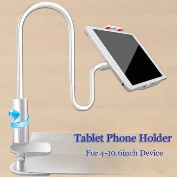 4 10.6inch Dolgo Roko Tablet Nosilec Za iPad, iPhone Xiaomi Huawei Stojalo za Mobilni Telefon Podporo 360-Stopinjski Desk Posteljo Leni Nosilec