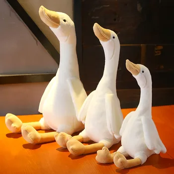 40-60 cm Srčkan Bombaž Gos White Swan Raca Plišaste Igrače Živali Baby Lutke Spremljajo Plišastih Udobje Lutke Mehko Blazino Doma Dekor 0