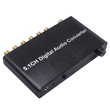 5.1 KANALNI Digitalni Audio Converter Dekoder SPDIF Koaksialni na RCA DTS, AC3 HDTV za Ojačevalnik Soundbar