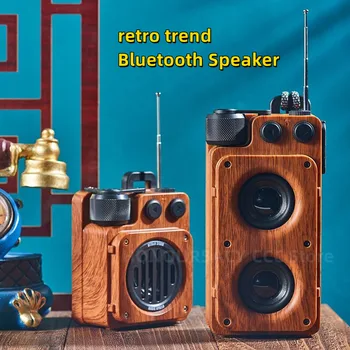 Ameriški retro bluetooth zvočnik prenosni brezžični globokotonec močni glasnosti prostem FM radio stereo jeklena pištolo caixa de som