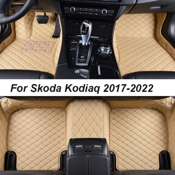 Avto Predpražnike Za Skoda Kodiaq 2017-2022 DropShipping Center Auto Dodatki Notranjost 100% Fit Usnje, Preproge Preproge, Blazine Stopala