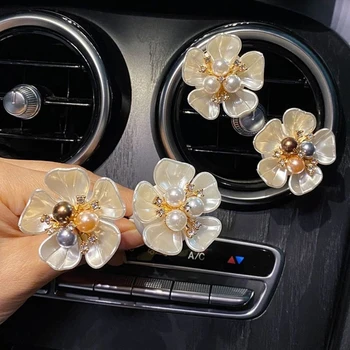 Avto Vtičnico Vent Parfum Posnetek Pearl Cvetnih Listov Klimatska Naprava Aromaterapija Posnetek Car Interior Decoration Dobave Zraka