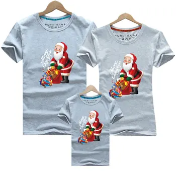 Božič Družinski Tshirt Smešno Santa Claus Majica Novo Leto, Božič, Mati, Oče, Hčerka, Sin, Otroška Oblačila Otroci Tee Nekaj Obleke