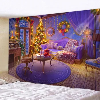 Božič tapiserija steni visi na Božični dan doma dekoracijo Božič toplo soba dekoracijo tiskanje velikih velikosti tapiserija