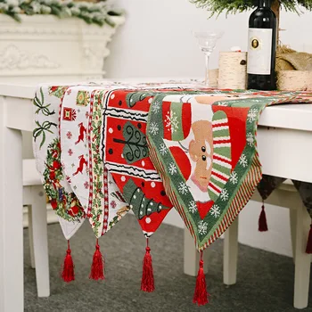 Božično dekoracijo doma izdelki, pletene tkanine tabela zastavo tabela zastavo, kar pomeni, Božični prt dekoracijo doma obleko gor