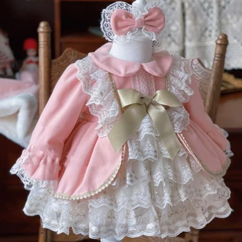 Cekcya španski Otroške Obleke za Otroke, Lolita Kawaii Obleko Dekle Rojstni dan Žogo Halje za Malčke Princesa Zgostitev Vestidos