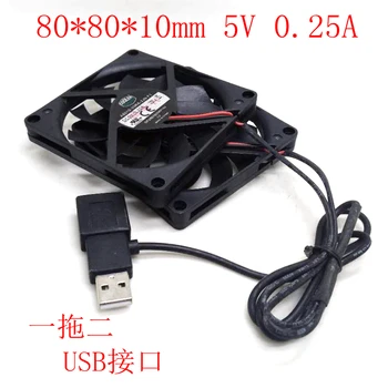 Cooler Master 8010 80 MM USB hladilni ventilator 8 cm 80*80*10 mm ventilator 5V 0,25 A Super Silent ventilator s usb priključek