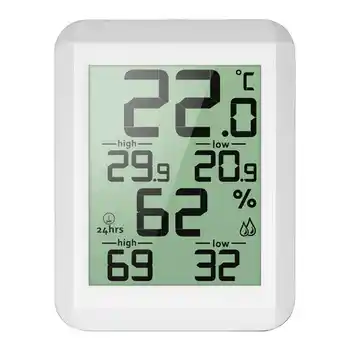 Digitalni LCD Termometer, Higrometer Elektronski Temperatura Vlažnost Meter MIN/MAX Evidence Zaprtih Vremenske Postaje