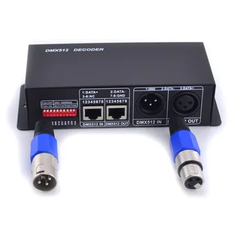 DMX Dekoder RGB RGBW LED 3 / 4 kanali 32A led DMX512 Dekoder za RGB,led dmx dekoder dmx512 krmilnik DC12-24V
