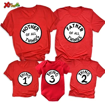 Družina Ujemanja Obleke Majica Ting Party Majica Rdeče T-shirt, Skupaj Družino Malčka Tshirt Obleke, Otroci, Oblačila, Počitnice Pižami
