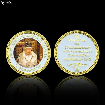 Elegantno Kraljica Anglije Zbirateljski zlatnik, Veliko Elizabeta II Spominski Kovanec V Kapsulo Kovin, Okrasek, Spominek