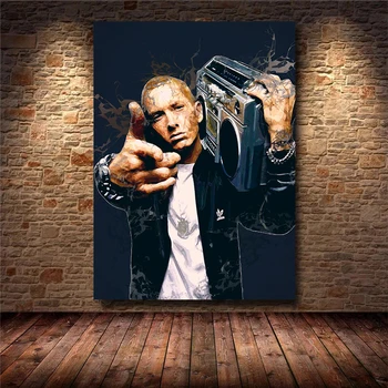 Eminem Rock Star Kitarist Stenskih slikah, Plakatov in Fotografij, Platno za Slikarstvo Sobi Doma Cuadros Dekor