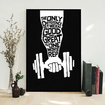 Fitnes Gym Ljubitelje Plakat Wall Art Platno Motiviranje Citat, Tiskanje na Stensko Slikarstvo za Fitnes Soba Bodybuilding Doma Dekoracijo