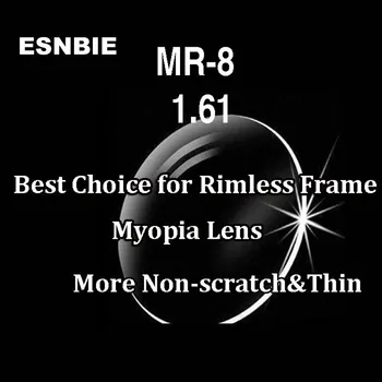 G-8 Visoka Kakovost Prilagojene Rimless Očala Optične Leče 1.61 Indeks Asferični Leči Recept Objektiv Kratkovidnost Očala Leče