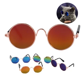 Izdelki Za Hišne Živali Lepo Letnik Krog Mačka Sončna Očala Razmislek Oči Nositi Očala Za Majhen Pes, Mačka Dodatki Rekviziti Pet Izdelka