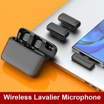 J12 J13 Microfone Brezžični Lavalier Mikrofon, Audio Video Snemanje Mic za iPhone, Android Mobilni Telefon, Prenosni RAČUNALNIK Živo