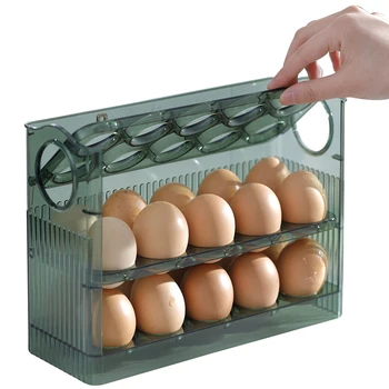 Jajce Škatla Za Shranjevanje, Velike Zmogljivosti, Tri-Sloj Jajčne Posode Večnamenski Kuhinjski Pult Sveže Jajce Škatla Za Shranjevanje