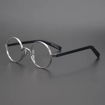 Japonska Ročno Titana Krog Okvir Letnik Moški Očala Super Lahka Majhen Obraz, Očala Ženske Visoka Kratkovidnost Oculos