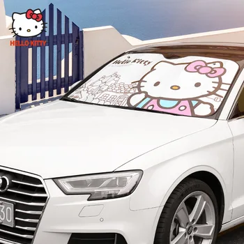 Kawaii Hello Kitty Avto Sonce Odtenki Reflektor Anti Uv Zaščitnik Anime Kt Mačka Avto Dežnik Okna Zavese Risanka Auto Dodatki