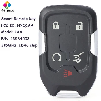 KEYECU 1AA Smart Remote Avto Ključ S 5 Gumbi 315MHz ID46 Čip za GMC Teren 2018 2019 2020 F.o.b. FCC ID: HYQ1AA P/N: 13584502
