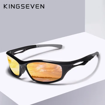 KINGSEVEN Moških Vožnje Polarizirana sončna Očala, Ogledalo, sončna Očala Klasičnih Noč Očala blagovne Znamke Oblikovalec Očala UV400 Gafas de sol