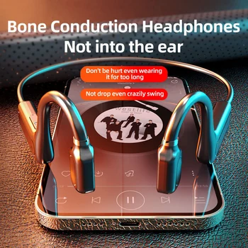Kostno Prevodnost Slušalke Športne Slušalke Nepremočljiva Bluetooth Odprite Ušesa z Zmanjšanjem Hrupa Mikrofon za Tek, Kolesarjenje, Fitnes