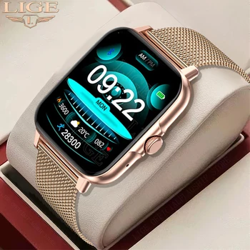LIGE Klic Pametno Gledati Ženske NFC Smartwatch Moških Bluetooth Glasbe Poln na Dotik Šport Fitnes Nove Ure Za Huawei Xiaomi Nepremočljiva