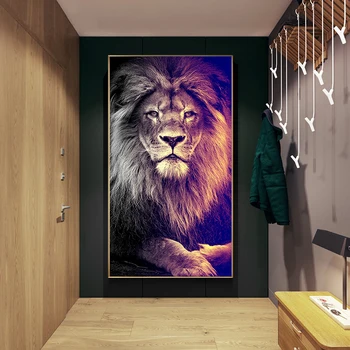 Lions divje živali levji kralj Platno Umetniško Slikarstvo, Plakatov in Fotografij Cuadros Stenskih slikah, za Dnevni Sobi Doma Deco