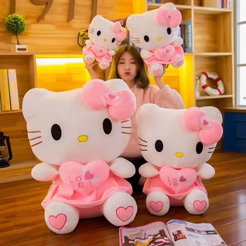 Ljubezen je Luštna Hello Kitty Plišastih Igrač Film Kt Mačka Lutke Mehko Polnjene Kawaii 40 Hello Kitty Božična Darila za Otroke, Živali, Igrače,