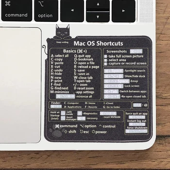 Mac OS Sklicevanje na Tipkovnici Računalnika Bližnjico Nalepke, Samolepilne Odstranljive Nalepke Za Hitro Referenčni Tipkovnico Vodnik Črna