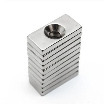 Mala Izvrtino Blok Neodymium Magnet Močan Redkih Zemelj Stalno Hladilnik Magneti za DIY Obrti