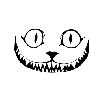 Mačka Growl Nasmeh Obraz Halloween Grozo Vinil Avto Nalepke, Okna Okraski Nalepko 15.2*8.9 CM