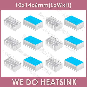 MI HEATSINK 10x14x6mm Brez ali S Toplotno Pad CPU IC MOS Mini Aluminij Srebrna Heatsink Hladilnik Hladilnik