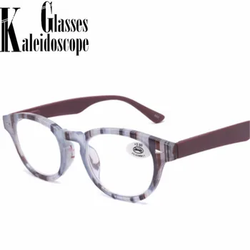 Moda Obravnavi Očala Ženske Moški Kvadratnih Farsightedness Recept Očala Pisane Trakove Plastičnih Presbyopia Dioptrije+1.5 2