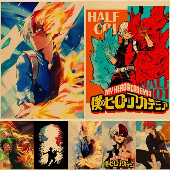 Moj Junak Univerzami Plakat Slike Shoto Todoroki Kraft Papir, Kraft Papir Japonski Anime Wall Art Tiskanja Doma Dekor Za Rojstni Dan Otroci Soba
