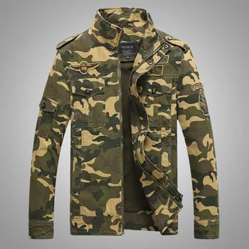 Moški Prikrivanje Bomber Jakne Vojaške Več Žep Tovora Coats Dobro Kakovost Moški Bombaža Vrhnja oblačila Pomlad Jesen Coats 4XL