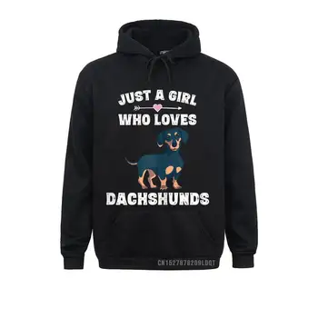 Natisnjena Samo Dekle, Ki Ljubi Dachshunds Smešno Jazavičar Darilo Moške Jopice 2021 Priljubljena Ljubitelje Dan Hoodies Oblačila